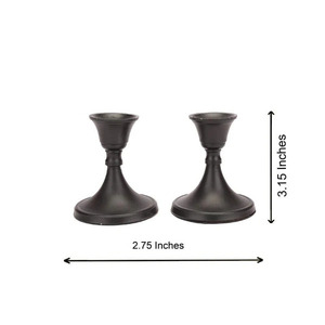 Bougeoirs noirs parfaits pour l'éclairage ambiant Ensemble de bougeoirs assortis Décor élégant pour n'importe quelle pièce - Product Image 4