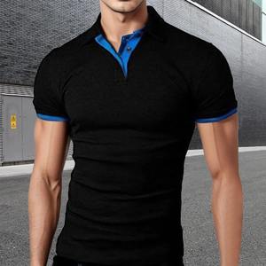 Vente en gros Polos noirs Logo personnalisé Polo de golf Tricoté Grande taille Polos pour hommes - Product Image 6