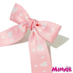 Juego de lazos para el pelo con estampado de Minnie, de cola larga, con 7 pinzas de cocodrilo estampadas, accesorios bonitos para el pelo de niñas de 3 años, pedido de fábrica con licencia. - Product Image 1