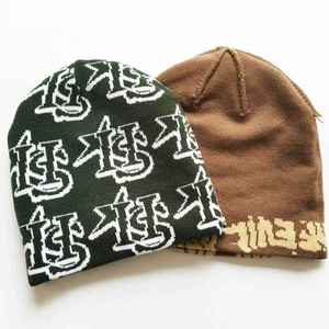 หมวกบีนนี่ไหมโมแฮร์พรีเมียมสั่งทำพิเศษ พิมพ์ลายดิจิทัล งานถักมือคุณภาพสูง แฟชั่นฤดูหนาวทันสมัยสำหรับใส่ไปชายหาด - Product Image 4