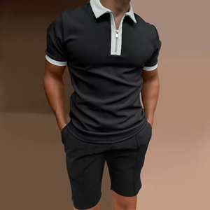 Men's for <b>Shirt</b> Set Two Piece Casual Breathable Summer <b>Long</b> <b>Sleeve</b> 100% Cotton Front Logo - Product Image 3