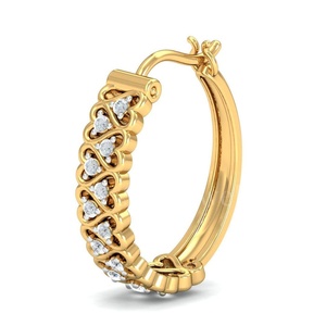 Luxury <b>Gold</b> Classic Diamond Hoop <b>Earrings</b> | Timeless Jewelry <b>for</b> <b>Men</b> & Women - Product Image 2