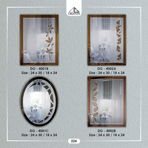 Espejo de Baño con Diseño de Ranura en V y Reflejo Nítido para Espacios Interiores Modernos, de la India - Product Image 6