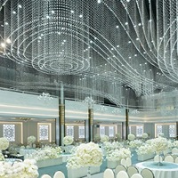Lustre à pampilles en cristal de design contemporain, carré/long/ovale, pour salle de mariage, hôtel, restaurant