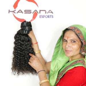 Machine Double Trame Non Transformé Fabrique Faisceau Temple Indien Couleur Naturelle Femmes Noires Vague Profonde Extensions de Cheveux Humains - Product Image 5