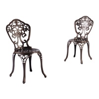 Ensemble de table basse et de chaises de salle à manger pour cour européenne moderne, meubles d'extérieur en alliage d'aluminium avec finition thermolaquée