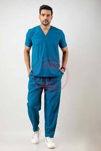 ชุดยูนิฟอร์มคอวีสำหรับผู้ชายชุดพยาบาลสครับยืดได้ - Product Image 5