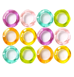 Anillos de Servilleta Modernos de Resina de Alta Calidad, Ecológicos, Diseño Personalizable, 2 Piezas para Hogar, Hotel, Restaurante y Bodas - Product Image 3