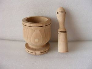 Hot Selling Wooden Mortar and Pestle for Home Restaurant Kitchen Accessories <b>Herb</b> & Spice Tools Granite Medicine <b>Grinder</b> Masher - Product Image 3