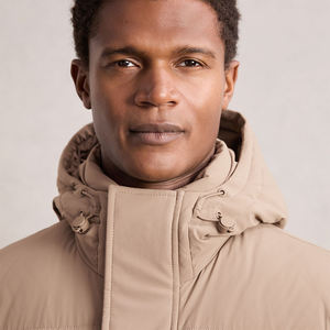 Veste longue matelassée pour homme, style streetwear, hiver, chaude, imperméable, coupe-vent, à capuche, manches longues, fermeture éclair, épaisse, enduite, pour l'extérieur - Product Image 4