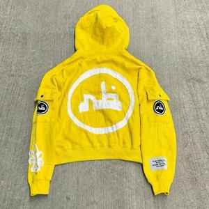 เสื้อฮู้ดของผู้ชายผ้าเกล็ดปลาแบบมีซิปปักลายปักแบบมีความสุขซักกรดเสื้อมีฮู้ดสำหรับผู้ชายผ้าเฟรนช์เทอร์รี่ซีดกันแดดดีไซน์ตามสั่ง - Product Image 4