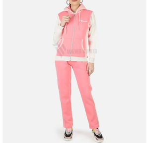 ชุดวอร์มแฟชั่นสำหรับผู้หญิงกางเกงวิ่งพร้อมแจ็กเก็ตผ้าฝ้ายสวมใส่สบายโลโก้ตามสั่ง - Product Image 1