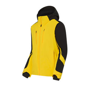 Hommes pas cher prix vêtements de sport haute logo personnalisé automne Patchwork à capuche imperméable coupe-vent randonnée en plein air veste Softshell hommes - Product Image 4