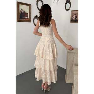 <span class=keywords><strong>Abito</strong></span> a Strati con Volant <span class=keywords><strong>Rosa</strong></span> <span class=keywords><strong>Cipria</strong></span> per Donna Elisa Fashion - Product Image 5
