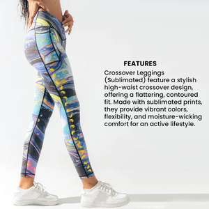 Custom women fitness <b>leggings</b> with logo breathable stretch fabric OEM design ideal for promotions gifting and bulk sales - Product Image 5