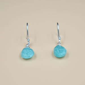 Pendientes colgantes de Plata de Ley 925 con piedras preciosas de amazonita en forma de fantasía Vintage, gancho plateado de moda para regalo de bodas - Product Image 1