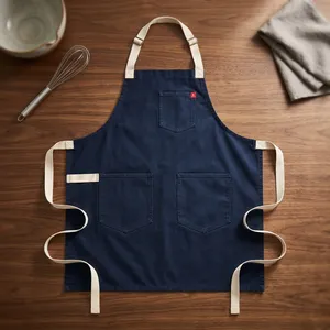 Delantal Clásico de Lona con Múltiples Bolsillos, Reutilizable y Resistente al Agua, Duradero para Cocinar y Uso Diario - Product Image 1