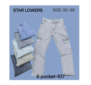 Jogging Cargo Confortable Star Lower 6 Poches pour Homme avec Taille Ajustable et Plusieurs Poches Utilitaires Conçu Fournisseur Indien - Product Image 2