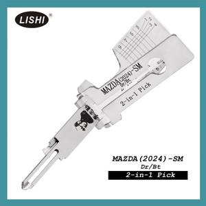 Оригинальный инструмент Lishi 2-в-1 для вскрытия замков и декодирования для автомобилей Mazda 2024+ из высокопрочной нержавеющей стали, 10-секционный, для доступа к дверям - Product Image 3