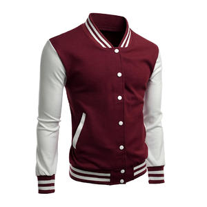 2023 qualité supérieure hommes Varsity Baseball veste coupe ajustée collège Design laine tissu longue vente en gros blanc haute qualité Varsity - Product Image 4