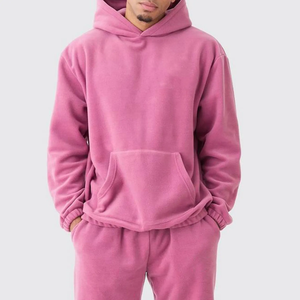 Survêtement imprimé, survêtement sport avec surpiqûres contrastées, coton lourd, survêtement surdimensionné pour hommes - Product Image 5