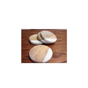 Home Tableware Coaster Round Shape Marble Wood Coaster Drink <b>Glass</b> Use Handmade High Quality Tea Cup Coaster for Sale - Product Image 2