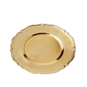 Platos de Servicio Dorados de Nuevo Estilo, Platos de Moda para Bodas y Fiestas, Platos de Presentación de Alta Gama - Product Image 1