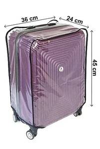 Ensemble de 3 valises de voyage transparentes et imperméables personnalisées en PVC, protection pour valises - Product Image 2
