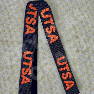 Rah Buckeyes personalizado oro blanco semilla cuentas bolsa correas 'Hook Em Horns' accesorio de moda correa de monedero con cuentas - Product Image 6