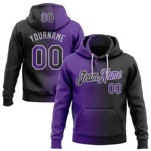 Sudadera con capucha con degradado morado negro de la mejor calidad, sudaderas con sublimación de tinte completo para hombre, sudaderas con capucha de lana de poliéster 100% - Product Image 1