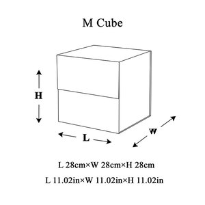 Confezione regalo per imballaggio al dettaglio di abbigliamento con stampa cubo <span class=keywords><strong>M</strong></span> nero bianco - Product Image 4