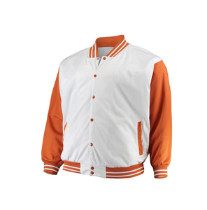 Wholesale 65% Cotton 35% Polyester Canvas Reversible Eco-Friendly Winter Soft Breathable Unisex Casual Baseball Varsity <b>Jacket</b> - Product Image 2