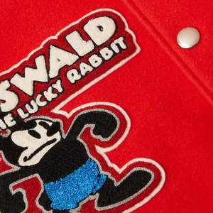 Chaqueta universitaria de béisbol con letras de cuero genuino Casual invierno Bomber Stand botón cierre manga larga transpirable tejido lavado - Product Image 2