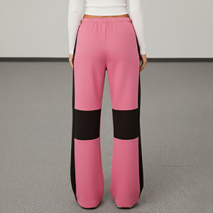 OEM/ODM pantalones de chándal de lana de algodón suave ligeros con bloque de color por encargo al por mayor pantalones de correr con logotipo impreso personalizado para mujer - Product Image 5