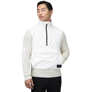 Pull à demi-zip pour homme Performance Design hybride tricoté Manches longues Haut décontracté actif Léger - Product Image 3