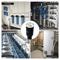 Indicateur de conductivité de l'eau compact avec 7 lumières LED pré-calibré 0 à 90us par cm Range Conductivity Meter Water Monitoring