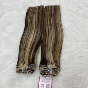 Pelo humano alineado con cutícula 100% al por mayor, trama lisa y cruda, color resaltado, sin enredos, sin desprendimiento, ondas de grado 8A agrupadas - Product Image 4