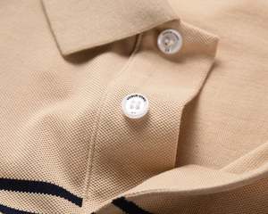 T-shirt de golf respirant 100% coton pour hommes t-shirt polo en coton brodé en tissu piqué doux - Product Image 6