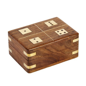 Jeu de dominos, 28 jeux de divertissement, Indore, logo personnalisé, avec boîte en bois, meilleure qualité, fait à la main - Product Image 5