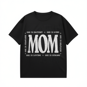 Camiseta para Mujer She Is Mom, Transpirable, de Algodón y Elastano, con Estampado de Dibujos Animados, Corte Ajustado, Versión Corta para Verano, Tallas XXL, XXXL, Competitiva - Product Image 3