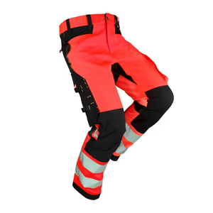 Pantalones de Trabajo de Alta Visibilidad para Hombre, Color Naranja y Negro, Reflectantes, de Seguridad, ANSI Clase 3, Certificación CE, Poliéster Transpirable - Product Image 4