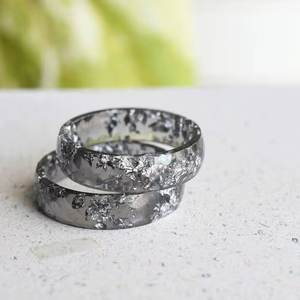 Resin Acrylic Rings Round Shape Handcrafted Love Ring Women Party Jewelry Wholesale Supply for Best Price - Product Image 1