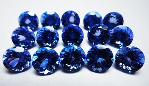 100% naturel bleu Tanzanite bonne qualité ronde à facettes coupe lâche précieux guérison pierre précieuse cristal pour la fabrication de bijoux utilisation en vrac - Product Image 3