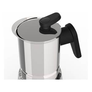 Cafetera Moka de Acero Inoxidable Cromado Pulido para 6 Tazas, Apta para Inducción 02CF038 - Product Image 4
