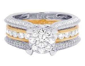 Bague de fiançailles unique en diamant Moissanite à plusieurs rangs en argent sterling S925 bijoux glacés pour femmes - Product Image 2