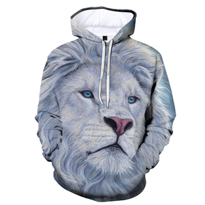 Hodddies Áo chui đầu ngoại cỡ Áo Hoodie Áo Hoodie Áo Nỉ Áo trùm đầu đồ họa thời trang Starlight Lion 3D in Áo Hoodie thường ngày dài tay cho nam - Product Image 3