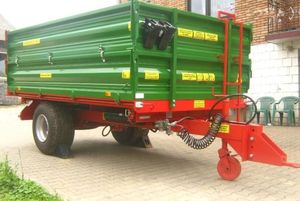 Remolque Agrícola Hidráulico de Volteo con Estructura Roja para Tractor, Ecológico y Limpio - Product Image 5