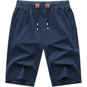 Bermudas deportivas informales para hombre más vendidas, secado rápido, Color piedra, cierre con cordón, patrón sólido, método de tejido de punto - Product Image 1