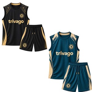 Custom Soccer Jersey Set Sleeveless Football Training Kit Sublimation Print Polyester Team Uniform Sportswear - Product Image 1