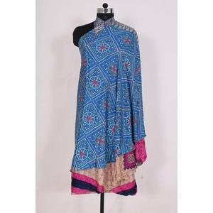 Vintage Boho Style <b>Women's</b> Silk Wrap Skirt Long Party Wear with Printed <b>Beach</b> <b>Cover</b>-<b>up</b> Summer Wear Natural Waistline - Product Image 3